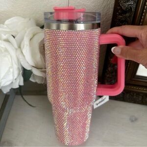 Las Vegas Pink Rhinestone Tumbler